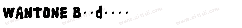 WANTONE Bold字体转换